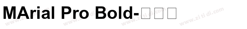 MArial Pro Bold字体转换